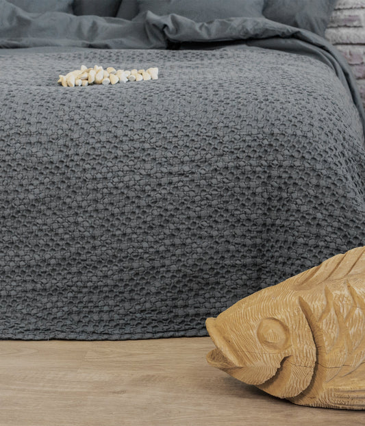 Lanzarote gris oscuro Colcha