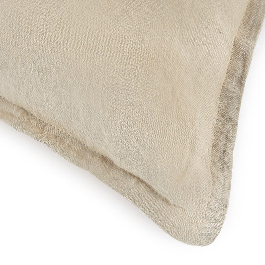 Beige lino Almohada