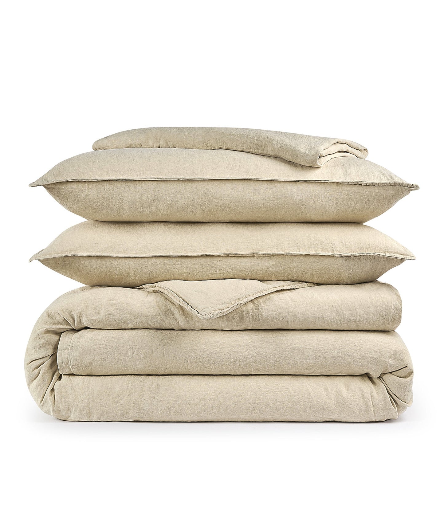 Beige lino Funda nórdica