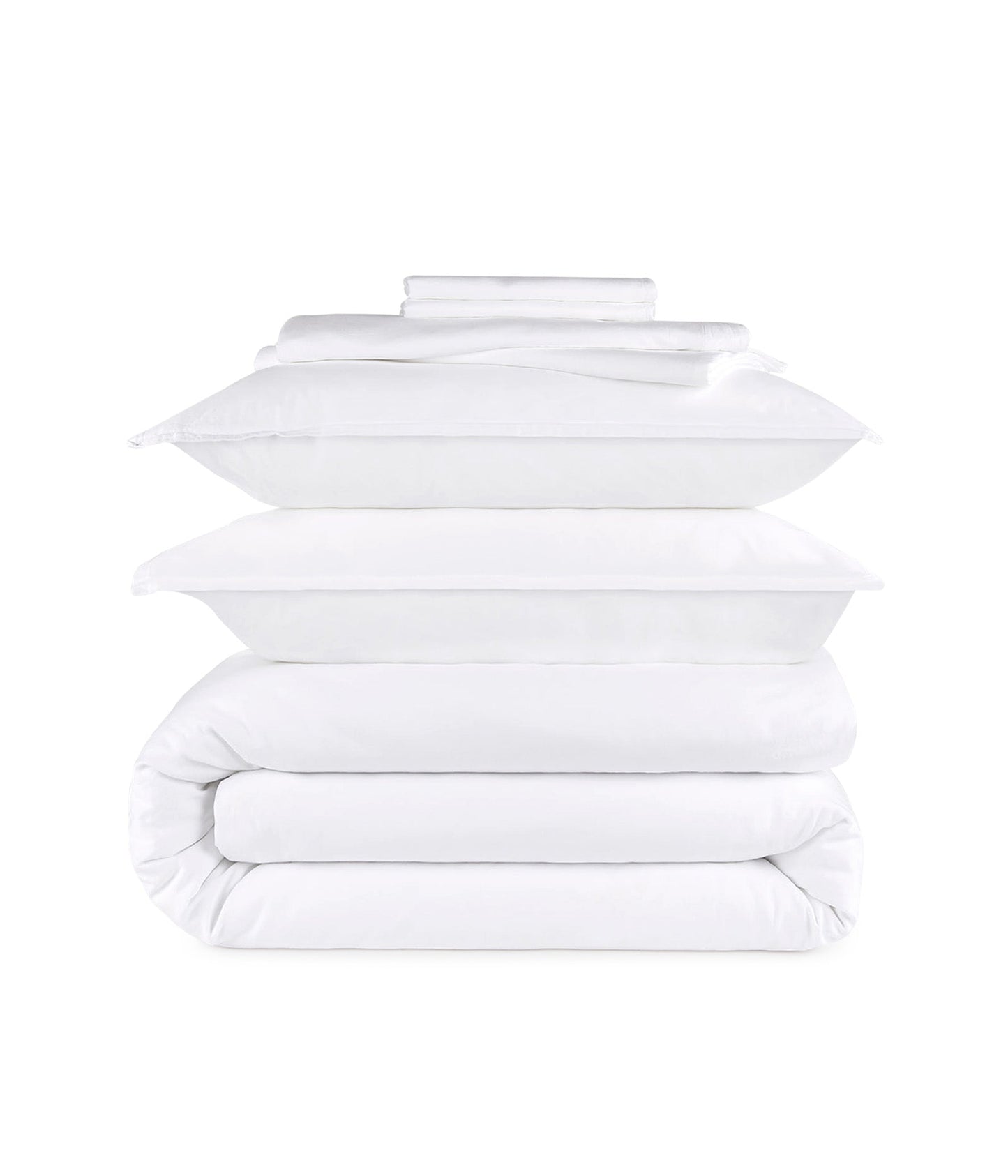 Blanco satén Funda nórdica