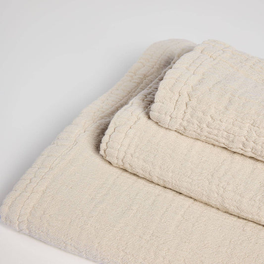 Juego 3 Toallas Punto Beige