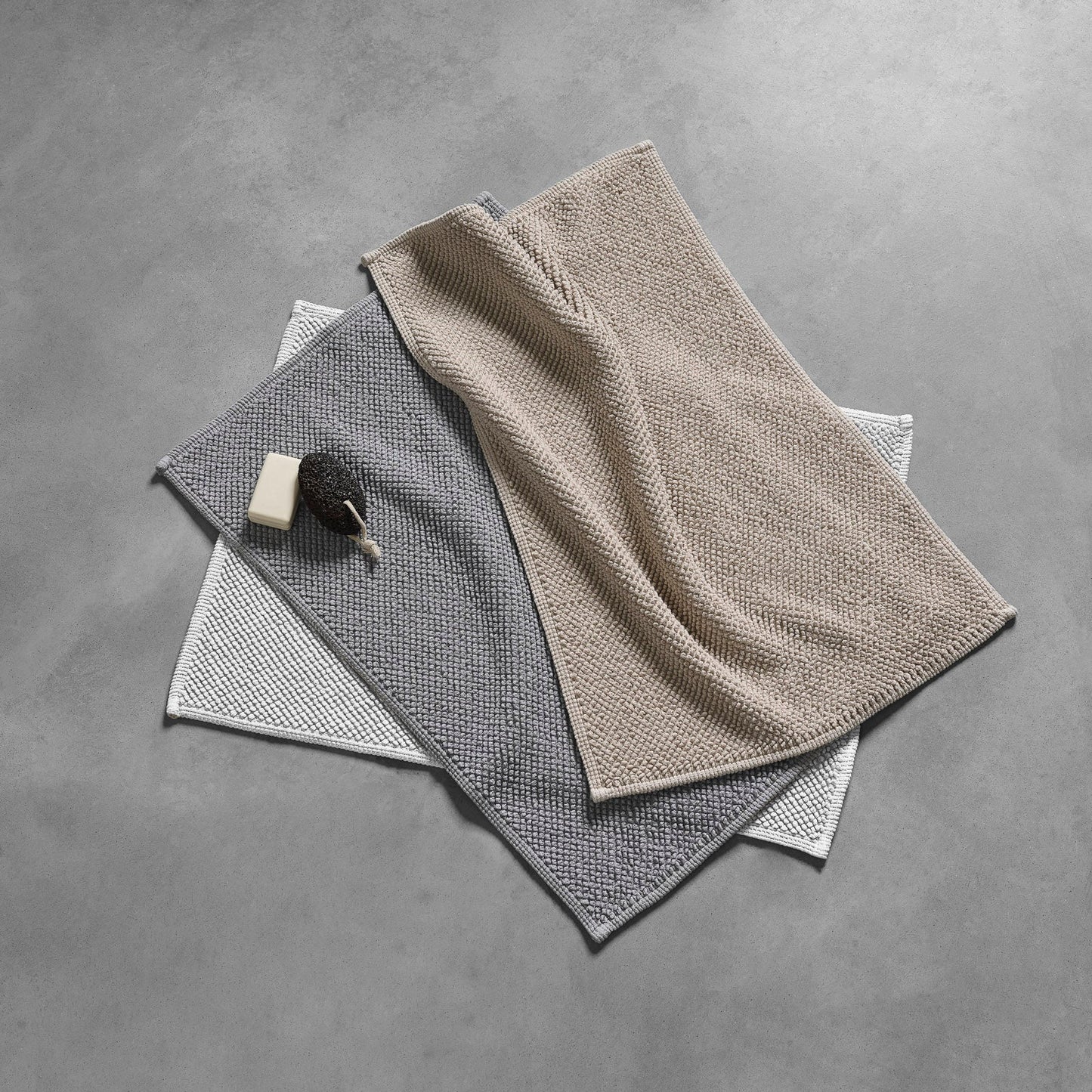 Leerdan beige Alfombra de baño
