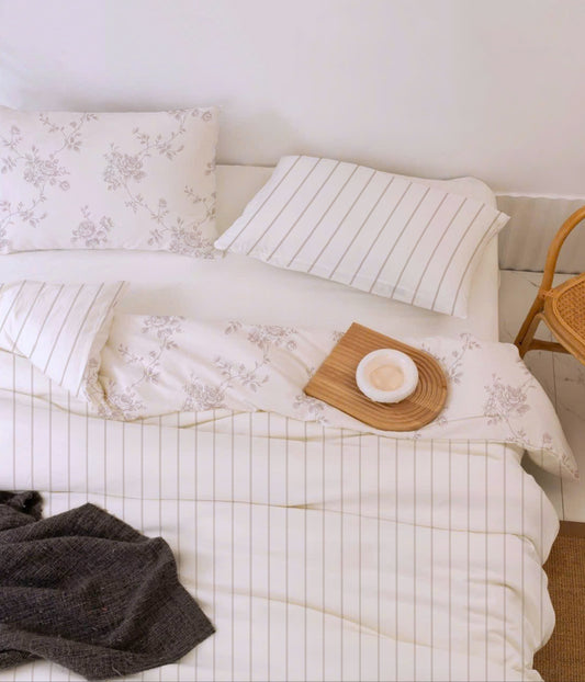 Funda nórdica Toile rosa