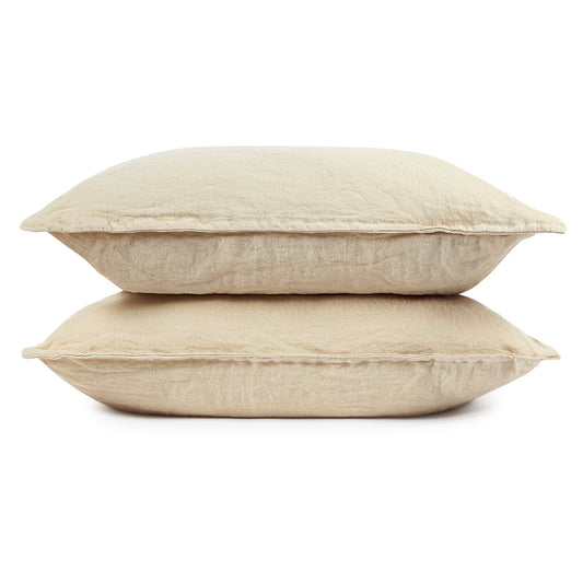Beige lino Almohada
