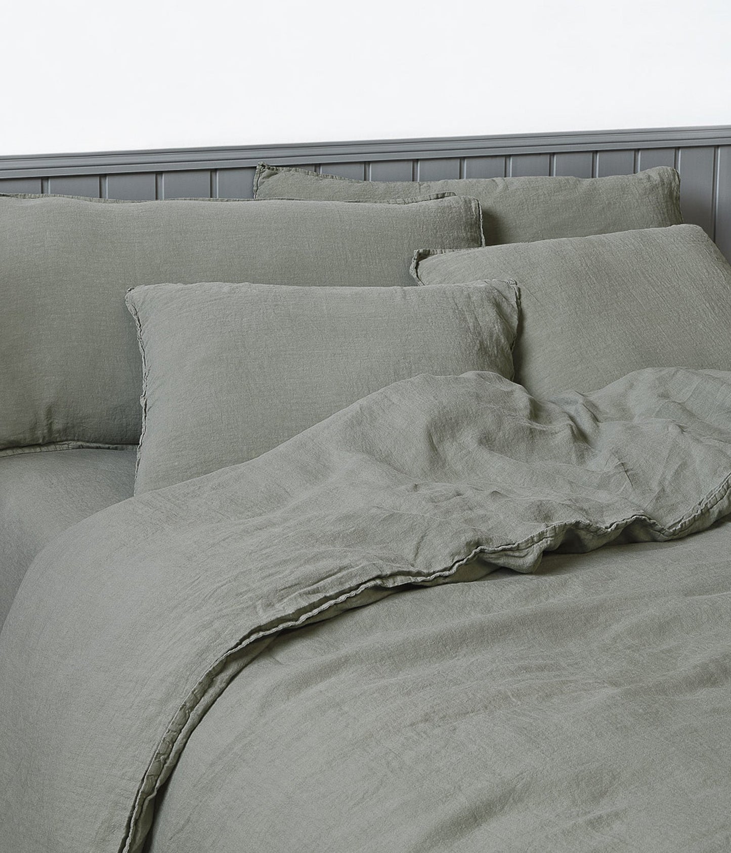 Verde lino Funda nórdica