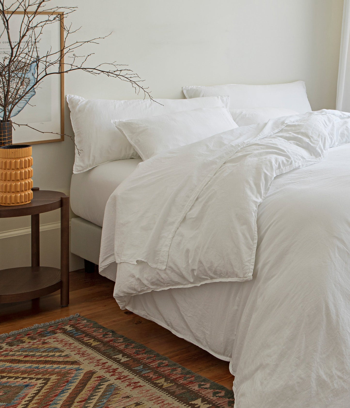 Blanco satén Sábana